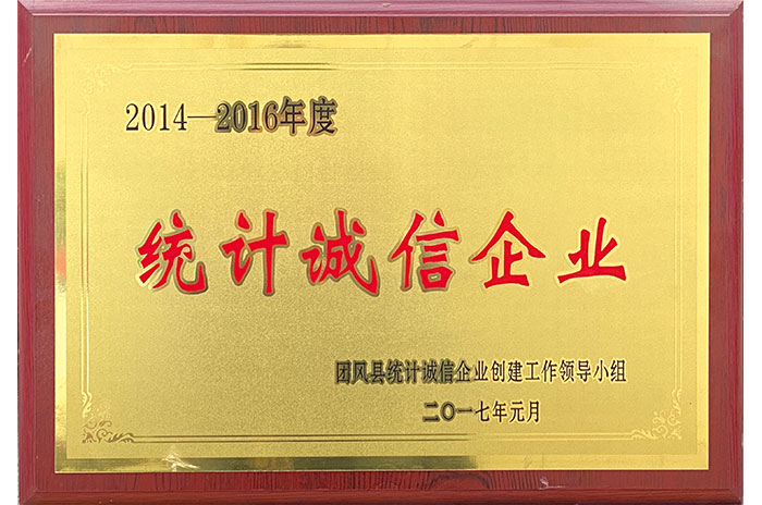 團(tuán)風(fēng)縣統(tǒng)計(jì)誠(chéng)信企業(yè)